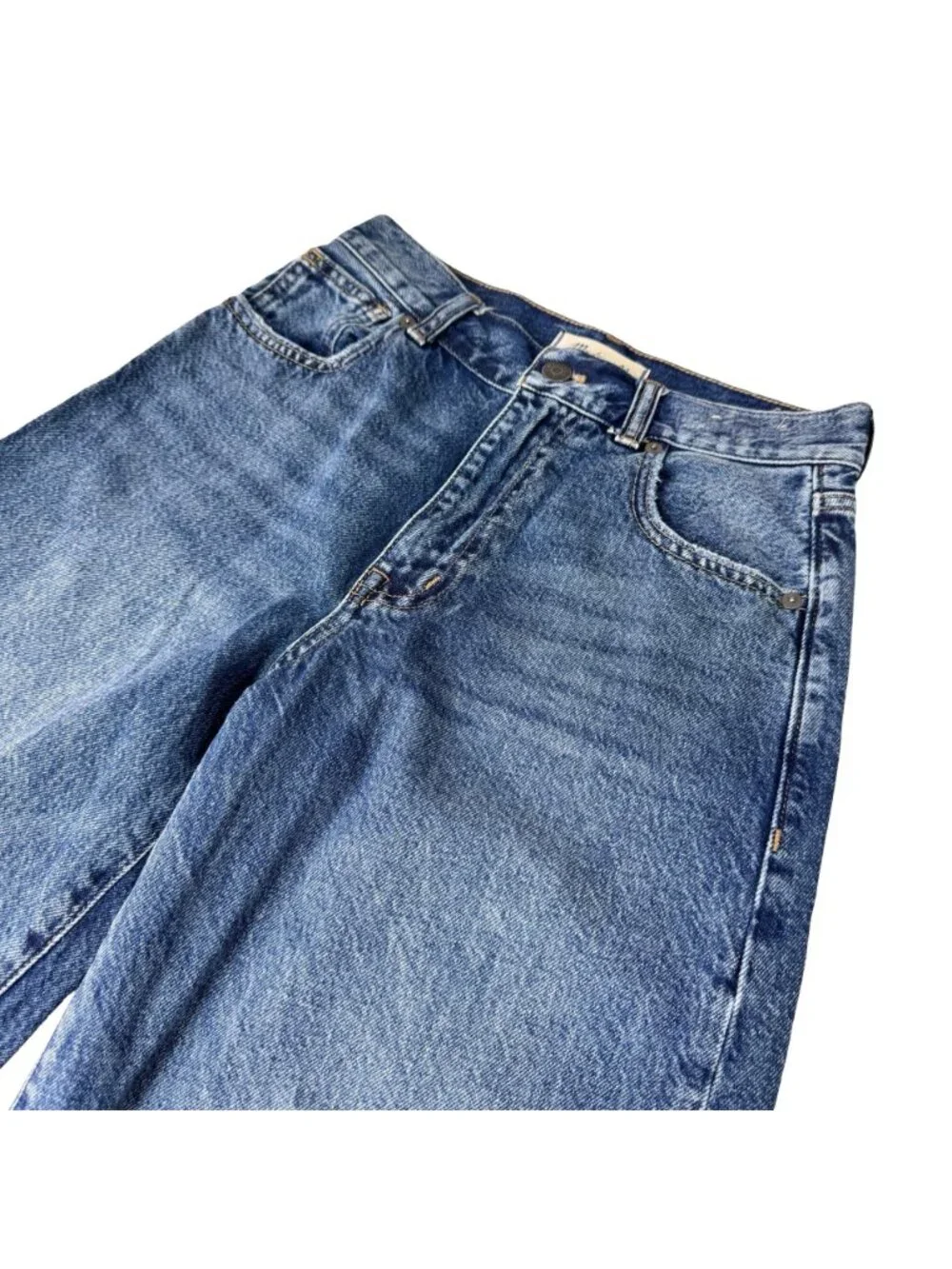 Madewell Superwide Leg Jeans Sz 24, High Rise Minimalist Grunge - Picture 5 of 12
